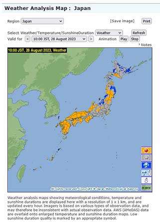 JMA Weather Analysis Map
